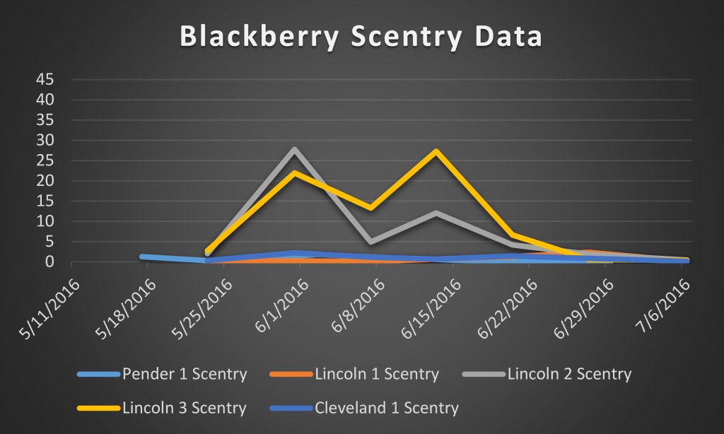 2016 blackberry scentry data